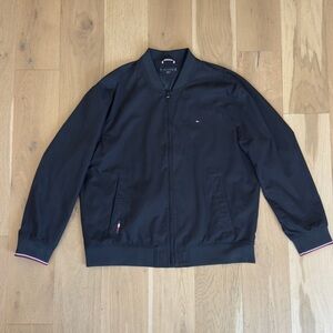AUTHENTIC Tommy Hilfiger Men's Lightweight Twill Bomber Jacket Black XXL